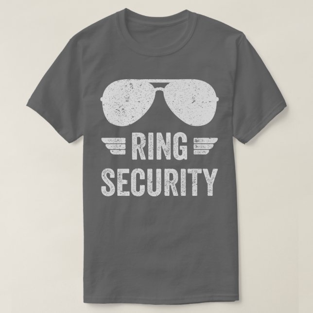 Camiseta Ring Security Funnyfor Ring Bearer Boys Youth Men (Frente do Design)
