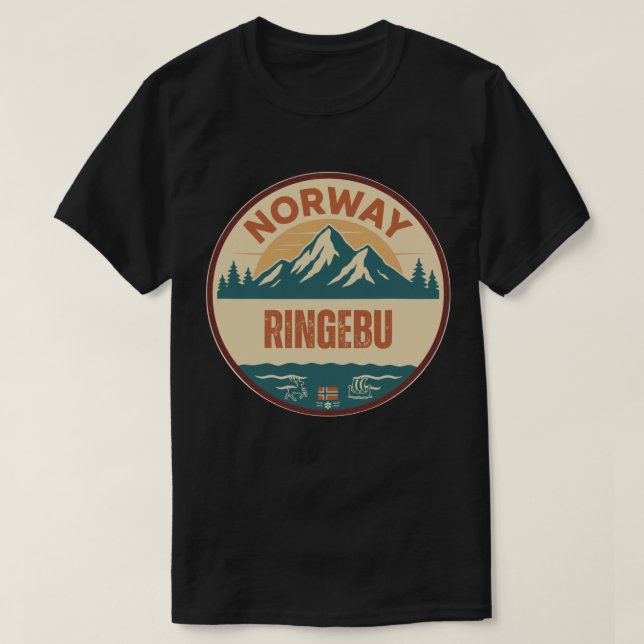 Camiseta Ringebu, Norge Noruega (Frente do Design)