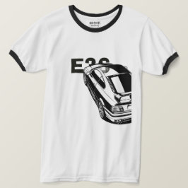 Camiseta Ringer de Arte Vetorial de Carro Esportiv