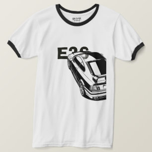 Camiseta Ringer de Arte Vetorial de Carro Esportiv