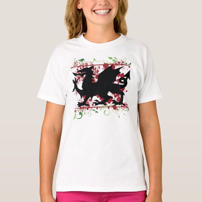 Camiseta Ringer Dragon Girl (Frente)