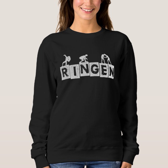 Camiseta Ringer Ring Motif Ring Mat Idea (Frente)