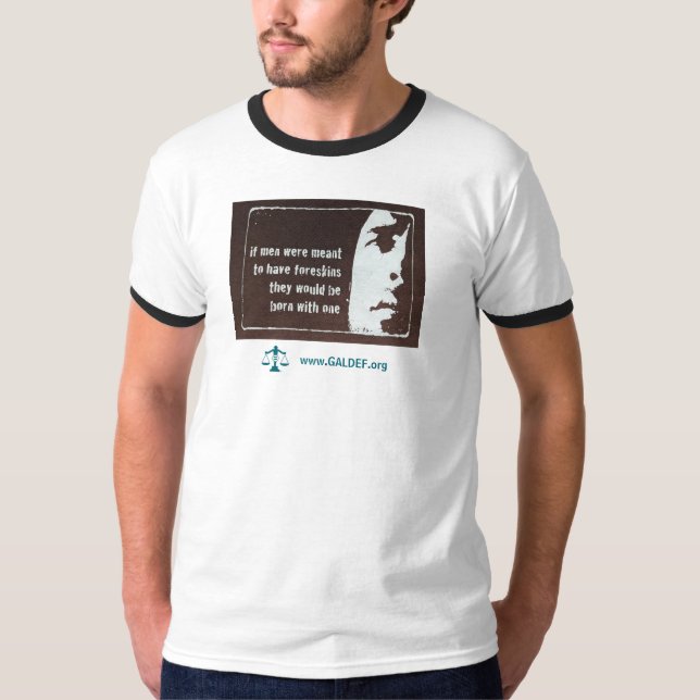 Camiseta Ringer T masculino - Se os homens fossem supostos  (Frente)