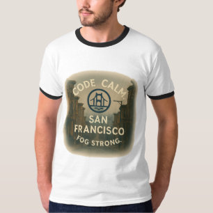 Camiseta Ringer Tee - Code Calm Fog Strong   Fluxo de SF Re