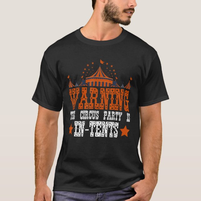 Camiseta Ringmaster Circus Birthday Para Um Espetáculo De C (Frente)