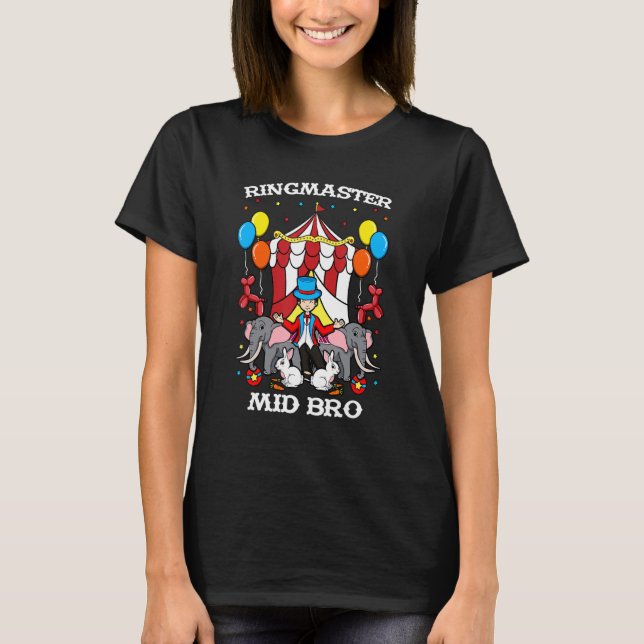 Camiseta Ringmaster Médio Bro Circus Funcionarios Evento Ri (Frente)