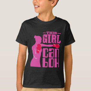Camiseta Ringue de Boxe Fitness Menina de Luvas - Eu Amo Ch
