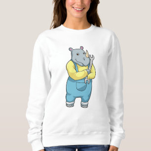 Camiseta Rino como mecânico com chave inglesa