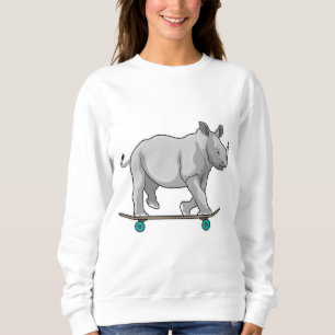 Camiseta Rino como Patinador com skate