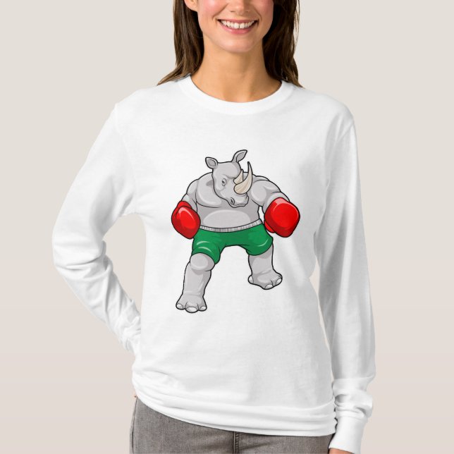 Camiseta Rino na caixa com luvas in a box (Frente)