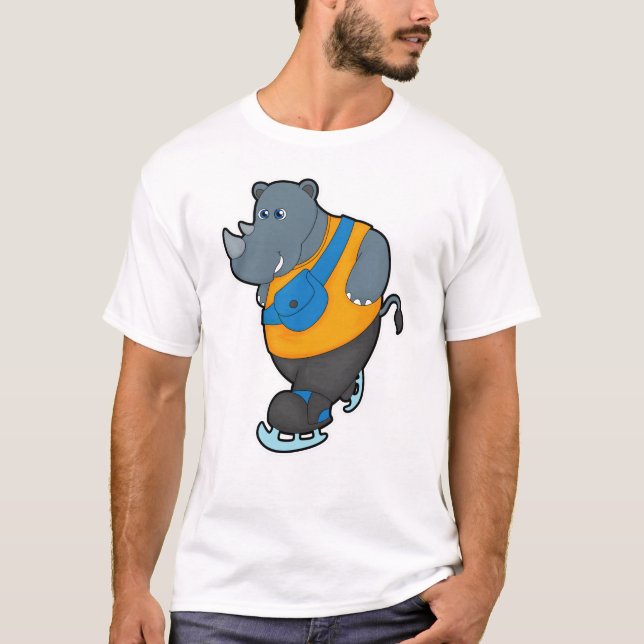 Camiseta Rino no patinagem de gelo com saco de linga (Frente)