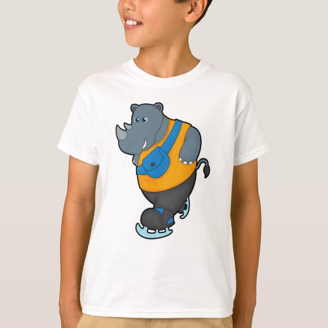 Camiseta Rino no patinagem de gelo com saco de linga (Frente)
