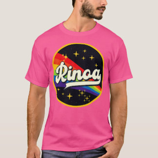 Camiseta Rinoa Arco-Íris No Estilo De Vintagem Espacial