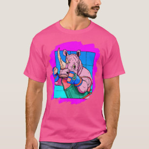 Camiseta Rinoceronte Boxando Legal Rinoceronte Boxing