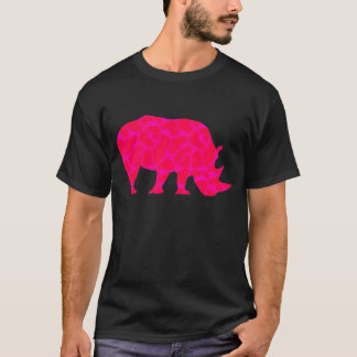 Camiseta Rinoceronte cor-de-rosa