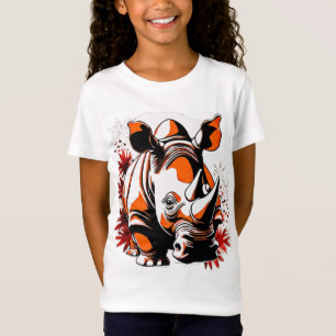 Camiseta Rinoceronte fofo de Natal