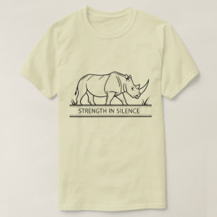 Camiseta Rinoceronte - Força no Silêncio