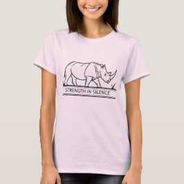 Camiseta Rinoceronte - Força no Silêncio