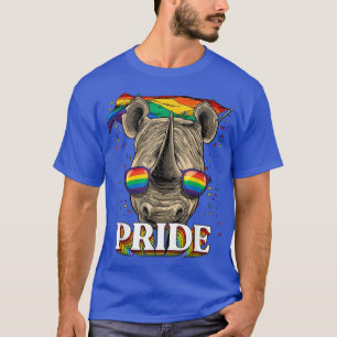 Camiseta Rinoceronte LGBT Orgulho gay LGBTQ Sinalizador arc