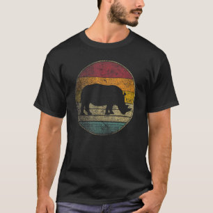 Camiseta Rinoceronte Rinoceronte Vintage em Desvio Retroati