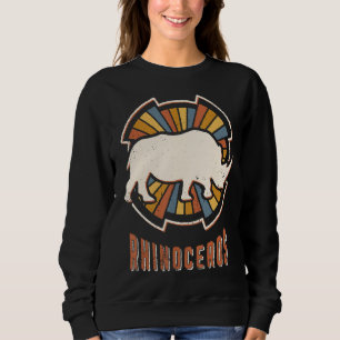 Camiseta Rinocerontes Vintage Retro Animal Love Clássico