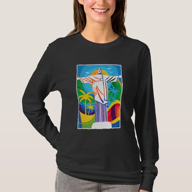 Camiseta Rio de Janeiro Cristo Redentor a Statue of Christ  (Frente)