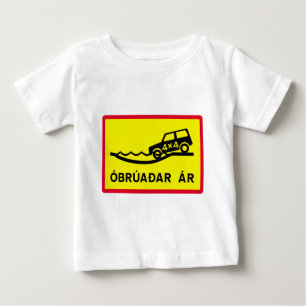 Camiseta Rio de Unbridged, sinal de tráfego, Islândia