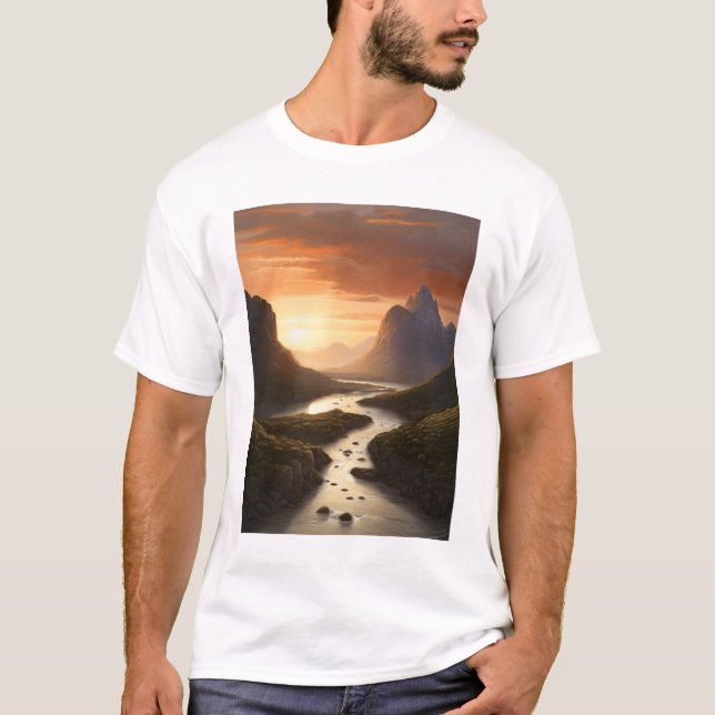 Camiseta Rio entre montanhas (Frente)