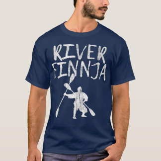 Camiseta Rio Finnja, Barqueiro de Rafa em Kayaking Em Desco
