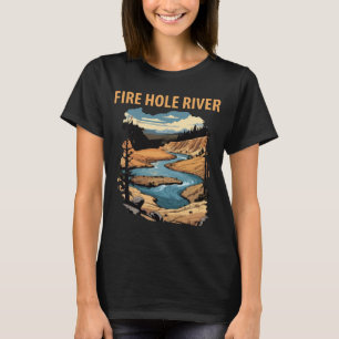 Camiseta Rio Fire Hole Yellowstone Viagem Ouro
