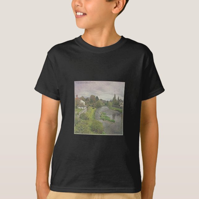 Camiseta Rio Hafren em Newtown, Powys (Frente)