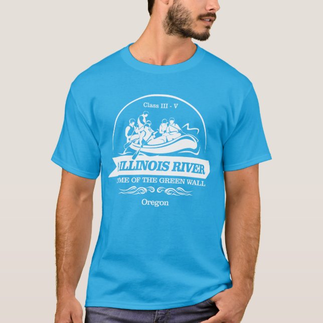 Camiseta Rio Illinois (rafting 2) (Frente)