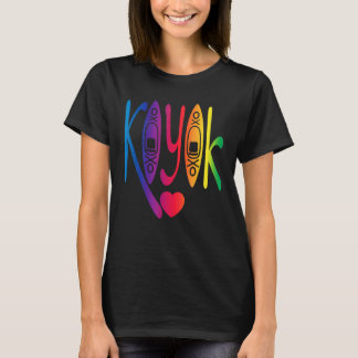 Camiseta Rio Kayaking Heart Para Barco De Trip Do Lago Kaya