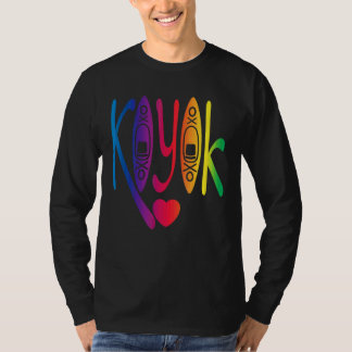 Camiseta Rio Kayaking Heart Para Barco De Trip Do Lago Kaya