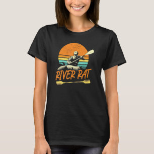 Camiseta Rio Kayaking Rat Retro Vintage Sunset