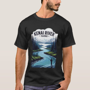 Camiseta Rio Kenai Alasca Pesca Acampamento Rio Ao Ar Livre