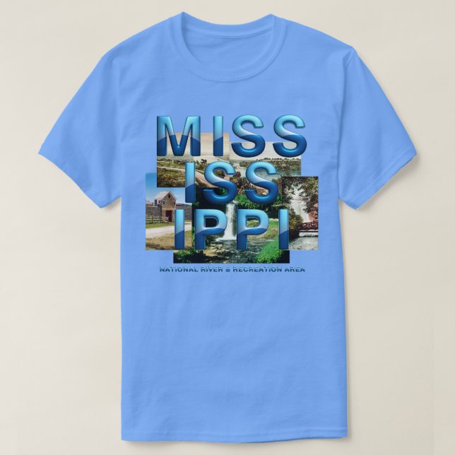 Camiseta Rio Nacional do Mississippi (Frente do Design)