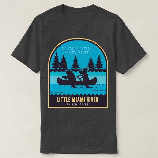 Camiseta Rio Pequeno Miami, rio Nacional Selvagem e Cênico (Frente do Design)
