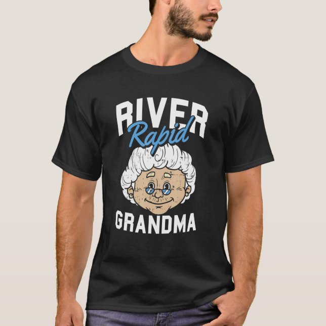 Camiseta Rio Rapid Vovó Rapids Rafter River Rafing (Frente)
