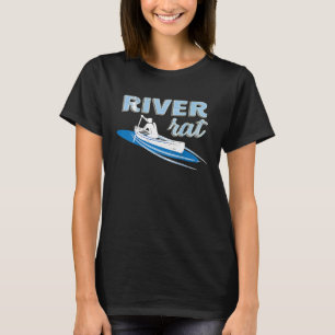 Camiseta Rio Rat Rafting Kayaking Flutuando Humor