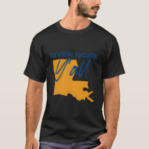 Camiseta Rio Ridge Louisiana Y'All La Pride State Map Cut