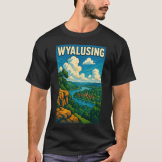 Camiseta Rio Wyalusing Vista Wisconsins Mirante da Natureza