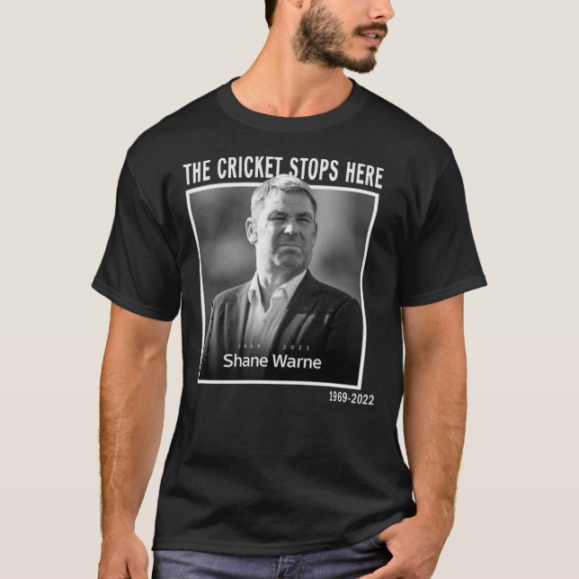 Camiseta Rip Shane Warne, Shane Warne, Warney Era Agrupada  (Frente)
