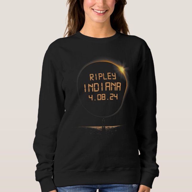 Camiseta Ripley Indiana IN Total Solar Eclipse April 8 2024 (Frente)