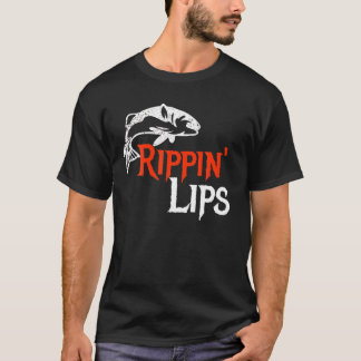 Camiseta Rippin Lips Fishing Fisherman Angler Bass Walleye