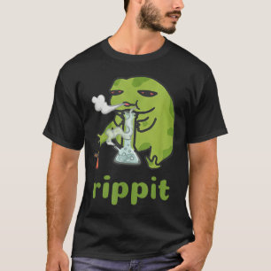 Camiseta Rippit Sapo Fumante de Maconha Engraçado _1 