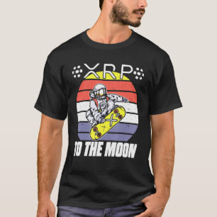 Camiseta Ripple XRP Astronaut Retro Sunset Blocchain 1