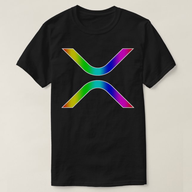 Camiseta Ripple XRP no Rainbow Gradient TShirt (Frente do Design)