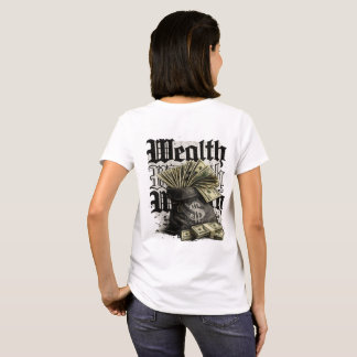 Camiseta Riqueza Dinheiro Streetwear Impressão Atrás