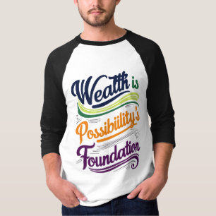 Camiseta Riqueza é a Fundação de Possibilidade